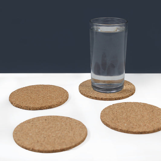 Cork Coasters with MDF Holder